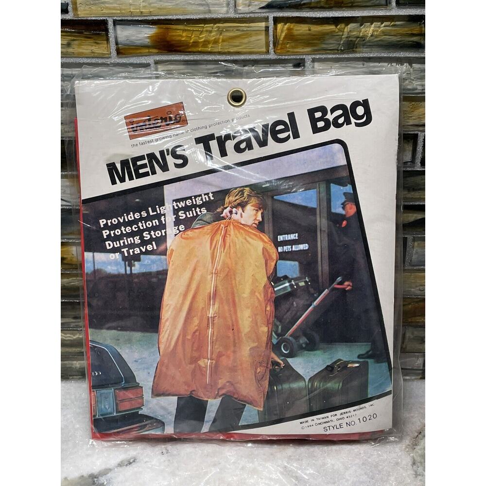 Interio Men’s Suit Garment Travel Bag 1020 Vintage 1980s New Old Stock